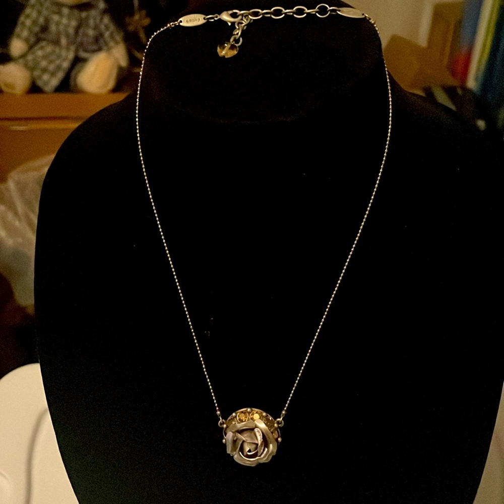 Authentic Sabika Golden Rose Necklace